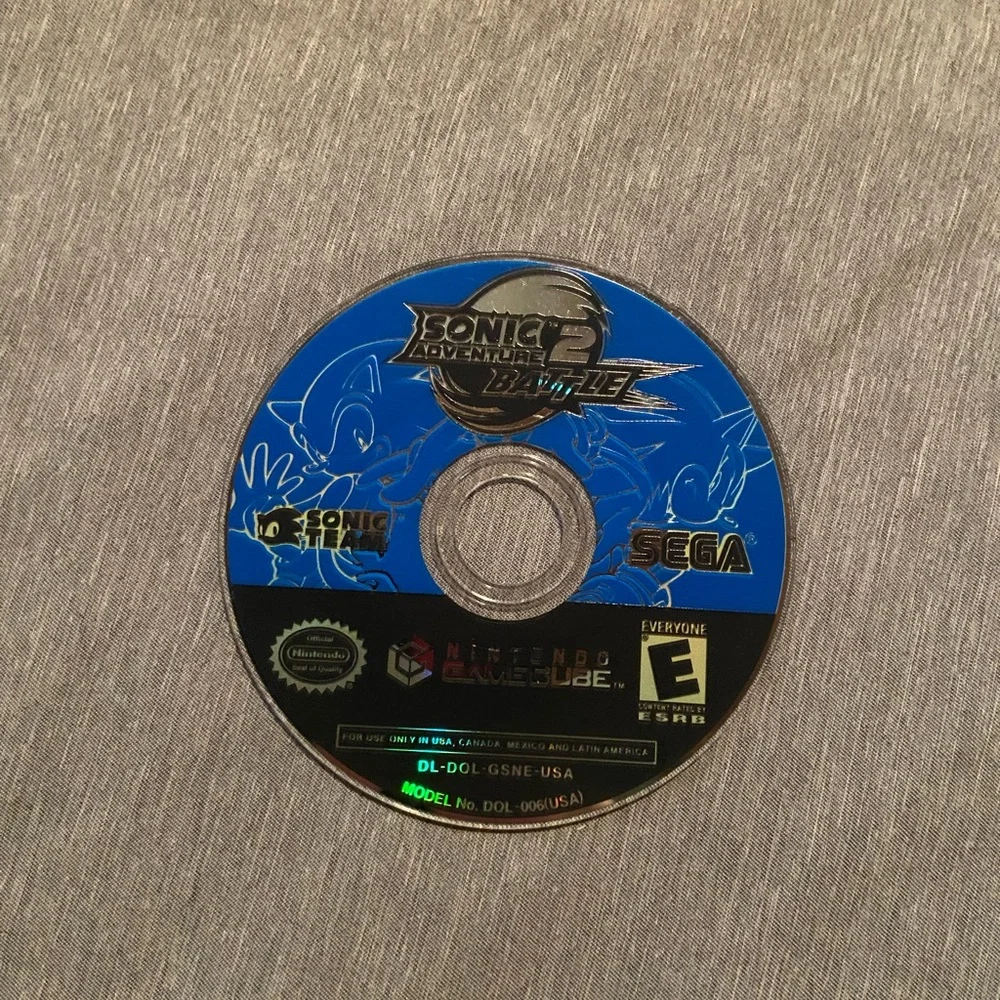 Sonic Adventure Battle 2 Disc for Nintendo GameCube Tested and Working